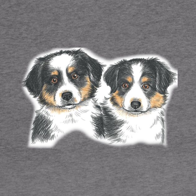 Black Tri Australian Shepherd Puppies by Pam069